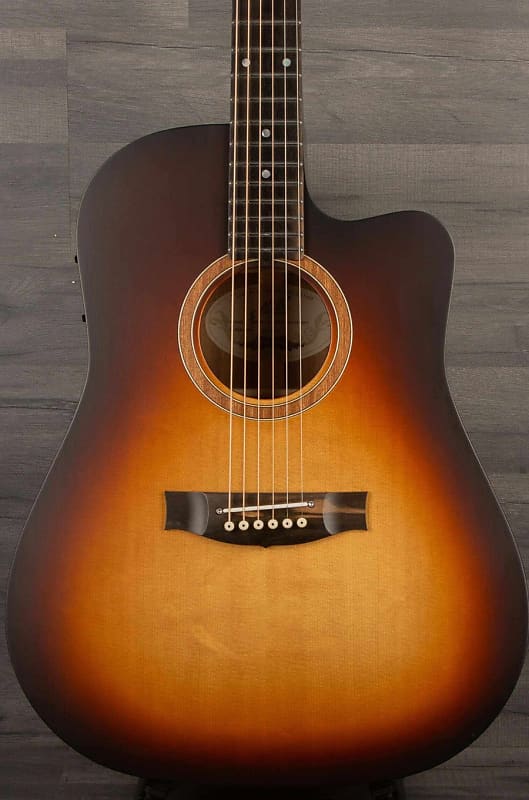 Maton SRS70C Sunburst Cutaway Electro Acoustic Guitar With Reverb UK