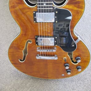 Blue Frog Made in the USA  335 Style Flametop 2014 Vintage Amber image 15