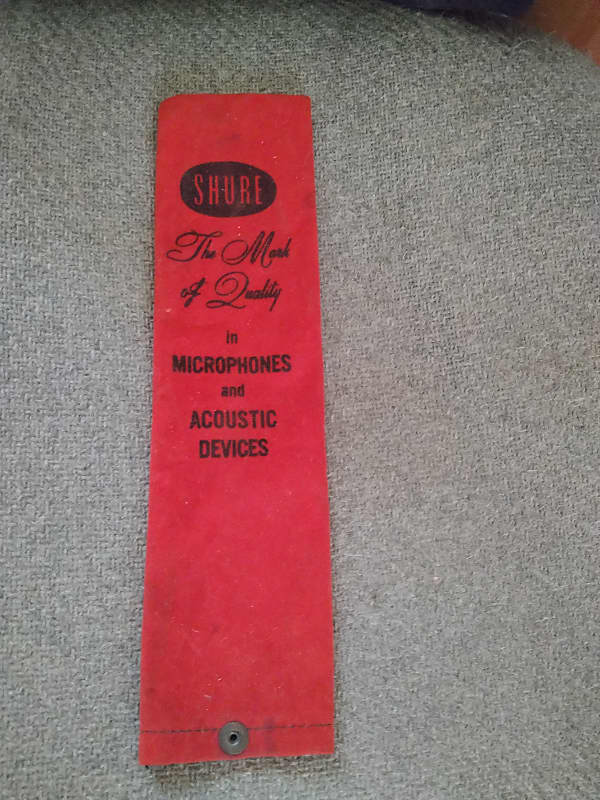 Vintage Shure Microphone bag 50's / 60's red velvet Reverb