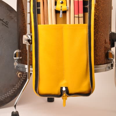 MG Leather Work Genuine leather Drumstick Bag Compact Yellow