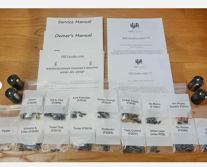 Sansui QRX-999 restoration kit filter capacitor repair rebuild fix  			