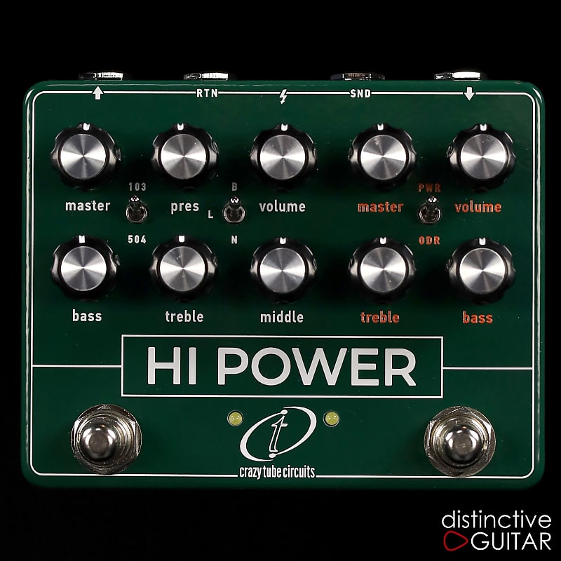 Crazy Tube Circuits HI-POWER - Analog Dual Booster/Overdrive - Colorsound  Style Boost + Hiwatt Inspired Amp