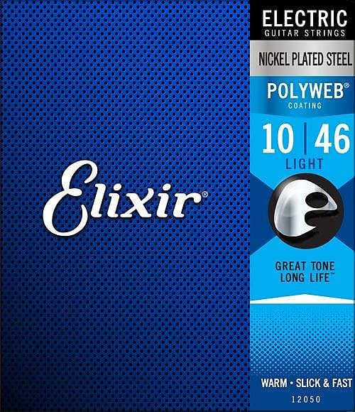 Elixir 12050 Electric Nickel Plated Steel Strings w POLYWEB Coating Light .010-.046 image 1