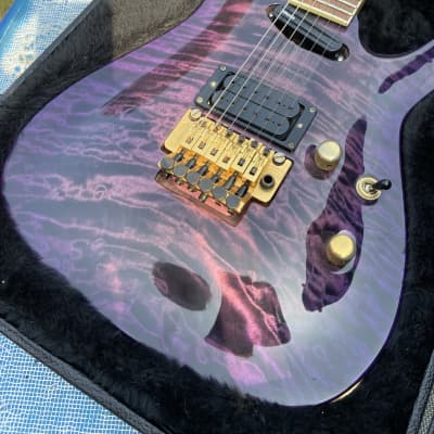 ESP Horizon 1992 Custom Shop Purple Quilt Top Gold Floyd Rose DiMarzio MIJ Japan Super S image 8
