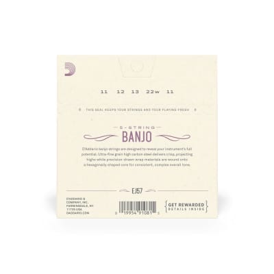Ej57 5 String Banjo, Nickel, Custom Medium, 11 22 image 2