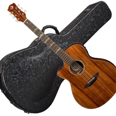 Zuwei Full KOA Acoustic Guitar NEW w/Hard Case - Fishman - Abalone 