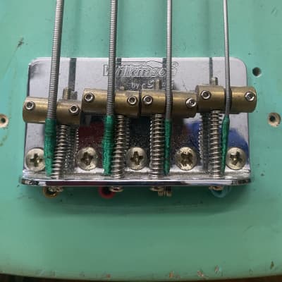 PartsCaster  Precision Bass Relic / Aged (P BASS) - Surf Green Nitro Finish & Seymour Duncan PU's image 5
