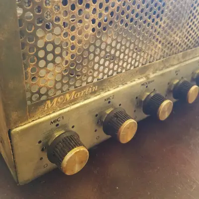McMartin Rare MA-50 Tube PA Amplifier 50 Watts "Program" 1960s Blue and Brushed Stainless image 7