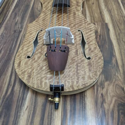 4 String 3/4 Scale  Natural Finish Electric Upright Bass image 5