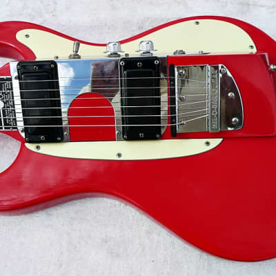 Vintage USA 1967 Mosrite Smith Guitar Mel-O-Bar Electric Slide Guitar Serial #128 - Rare Red Finish image 9