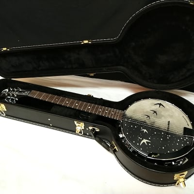 LUNA Moonbird Bluegrass RESONATOR 6-string electric BANJITAR Banjo GUITAR w/CASE for sale