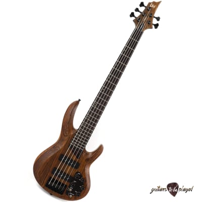 ESP LTD B-1005 Swamp Ash/Bocote 5-String Electric Bass – Natural Satin for sale