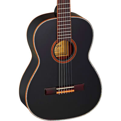Ortega Family Series R221BK-7/8 7/8 Size Classical Guitar Regular Gloss Black 0.875 image 1