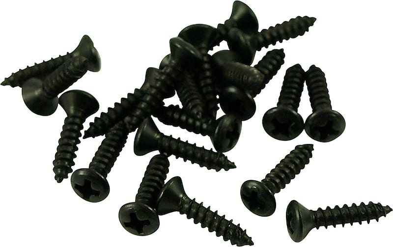 WD Screws For Fender Pickguards Phillips Head Black Pack Of Reverb