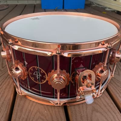 DW Collectors Series Neil Peart Rush RARE "Evolution" Time Machine Snare - EX image 4