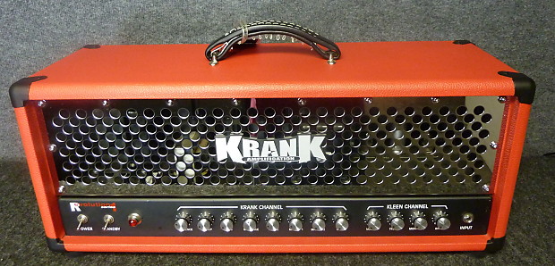 Krank Revolution 1 100W Tube Guitar Amp Head Red Chrome Grill