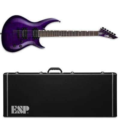 ESP LTD H3-1000 See Thru Purple Sunburst STPSB Electric Guitar + Hard Case H3 H31000 H-3-1000 for sale