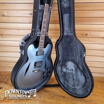 Epiphone x Dave Grohl DG-335 Semi-Hollow Electric Guitar with Epiphone Hard Case - Pelham Blue image 7