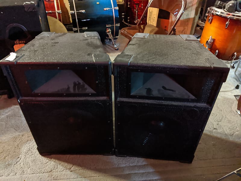 Podium Pro Studio Speakers 15" Two Way Pro Audio Monitor Reverb