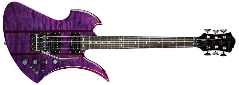 BC Rich Guitars Mockingbird Legacy ST Electric Guitar with Floyd Rose, Trans Purple image 1