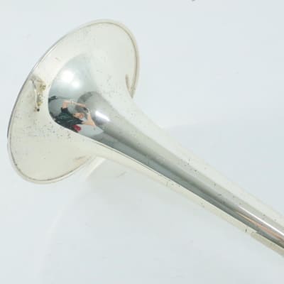 King Model 4B Silver Sonorous Trombone with Sterling Silver Bell SN 475089 NICE image 6