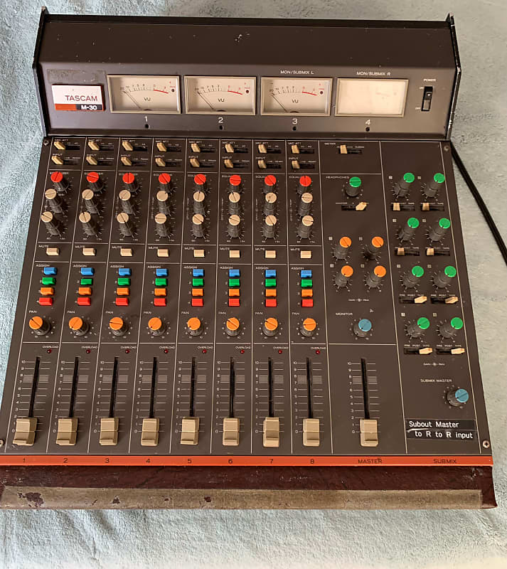 Tascam M30 Mixing Board Vintage MIJ Mixer Analog Console Reverb