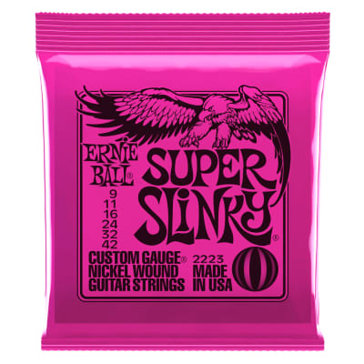 Ernie Ball Super Slinky Nickel Wound Electric Strings for sale