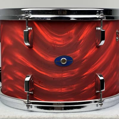Leedy 20/13/16/5x14" Vintage 60's Drum Set - Red Satin Flame image 16
