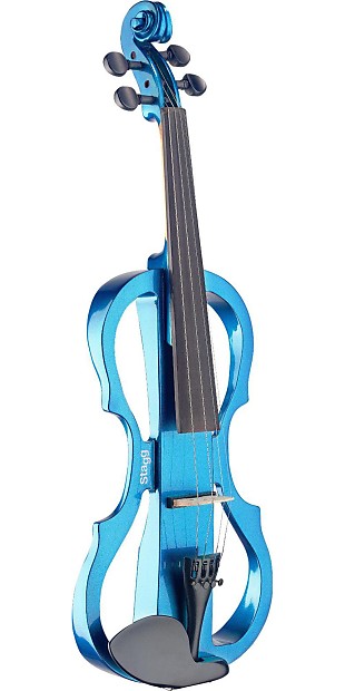 Stagg EVN-X-4/4-MBL Silent Violin Set w/ Case, Headphones image 1