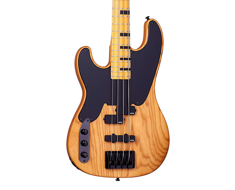 Schecter Model-T Session LH Active 4-String Bass (Left-Handed) Natural Satin image 2