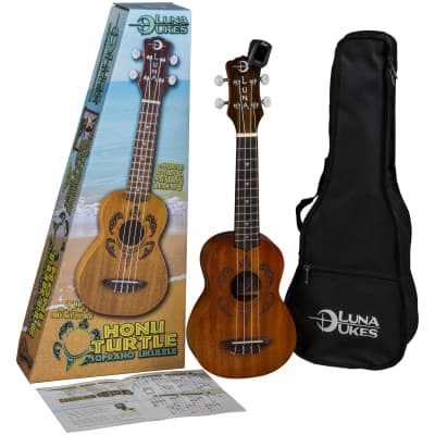 Luna Uke Honu Turtle Soprano Pack w/Accessories | Reverb