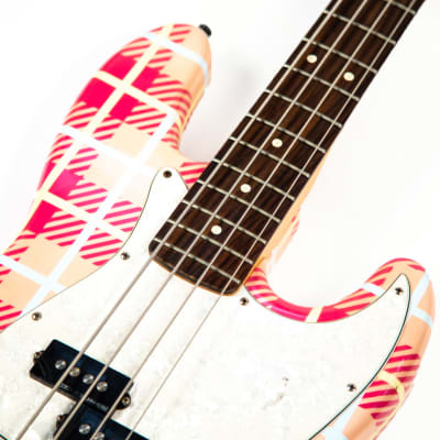 Fender Custom Pink Plaid "Groundskeeper Willie" Precision Bass Owned by Mark Hoppus image 11