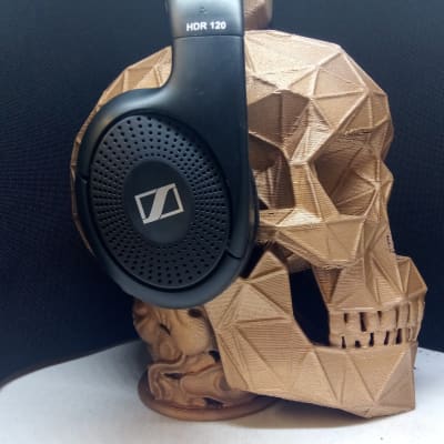  Geometric Skull Headphone Holder; Gamer Headset Stand