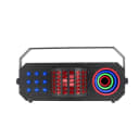 AMERICAN DJ BOO749 BOOM BOX FX3 3-IN-1 LIGHT W/MINI DEKKER, TRI COLOR LED EFFECT & LED VISUAL RING