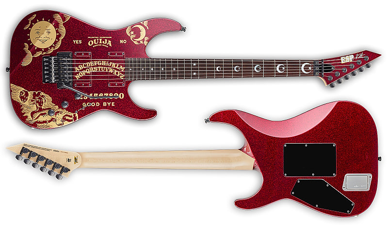ESP Custom Shop KH-2 Ouija Sparkle Limited Edition - Red Sparkle - Kirk  Hammett