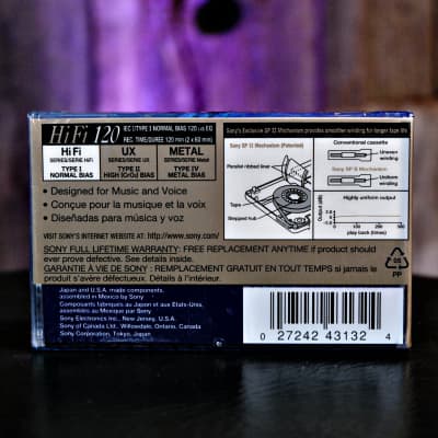 Sony C120-HFB Normal Bias Type 1 120 Blank Audio Cassette Tape image 2