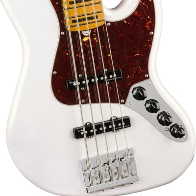 Fender American Ultra 5-String Jazz Bass, Arctic Pearl, Maple Fingerboard image 3