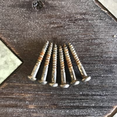 Real Life Relics Fender® Replacement Aged Nickel Stratocaster® Tremolo/Bridge Screws (Set of 6)   [AD4] image 2