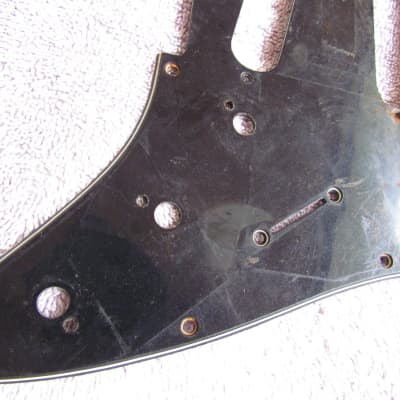 Stratocaster Style Pickguard Non Fender 3 Ply B/W/B  Stratocaster Pickguard Shows Considerable Wear image 4