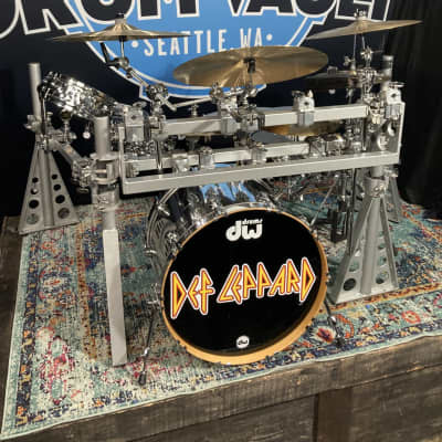 DW/Hart Dynamics Rick Allen's Def Leppard, 2002 "X" Tour Drum Set (#3). Autographed by the whole band. Authenticated! image 3