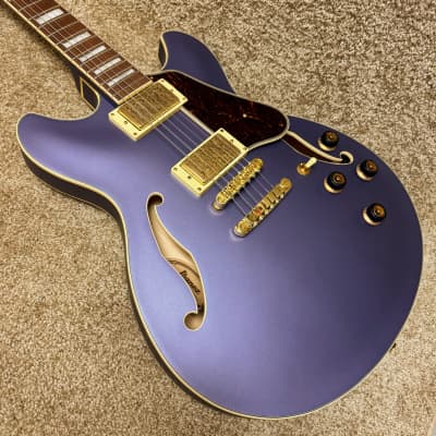 Ibanez AS73G Semi-Hollow Body Electric Guitar Metallic Purple Flat image 3