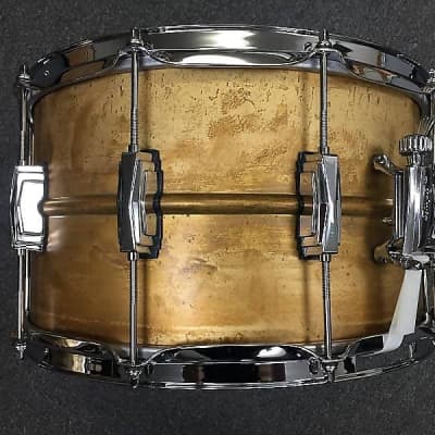 Ludwig LB484R Raw Brass Phonic 8x14" Snare Drum w/ Imperial Lugs image 2