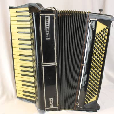 6443 - Black Wurlitzer Piano Accordion LMM 41 120 - For Parts or Repair for sale