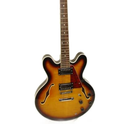 Stagg 335 Copy Semi-Hollow Electric Guitar, Brown Sunburst image 1