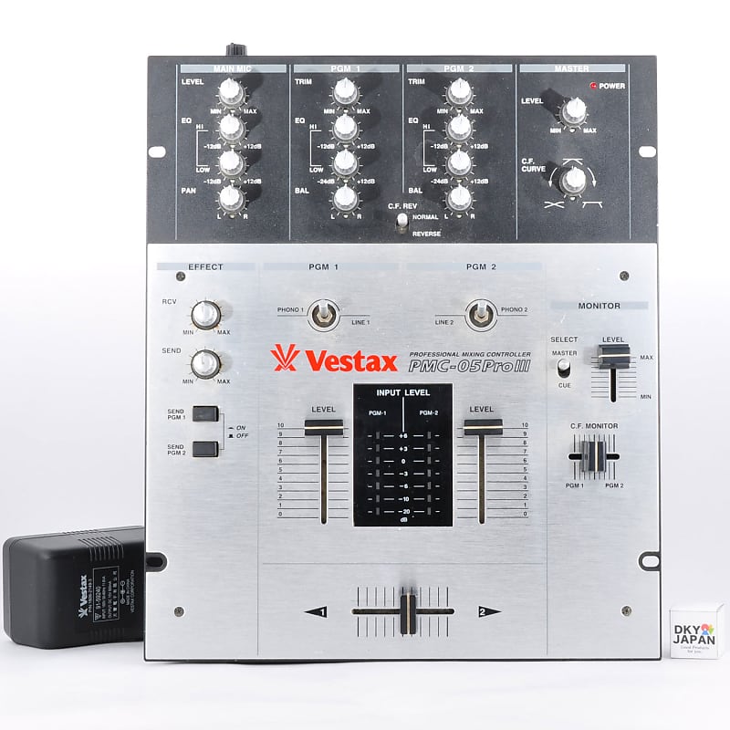 Vestax PMC-05 Pro III Silver w/Adapter DJ Mixing Controller Used From Japan  #G51178018