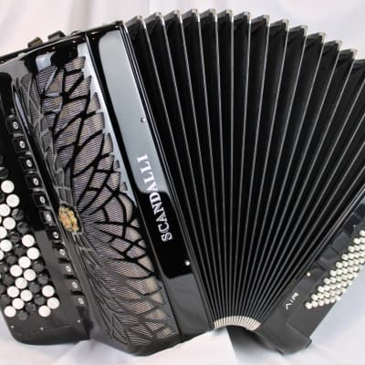 NEW Black Scandalli Air III C Chromatic Button Accordion C System LMMH 72 96 image 1