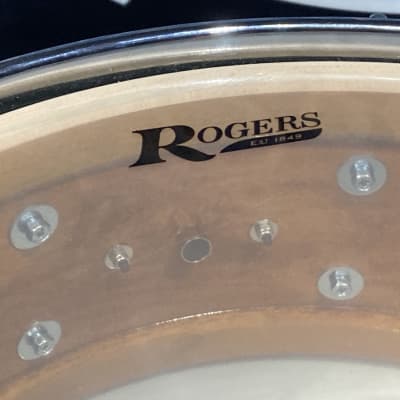 Rogers Dyna-Sonic, 14x5" Maple/Poplar Shell Snare Drum 2020s - Black Lacquer image 24