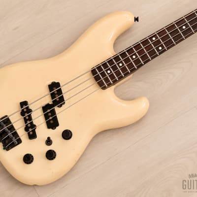 1985 Fender Boxer Series Jazz Bass Special PJ-535 Vintage PJ Bass Snow White Medium Scale, Japan MIJ Fujigen for sale