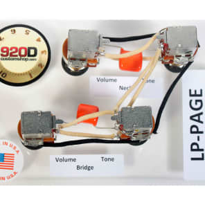 920D Custom Shop LP-Page Les Paul Page Wiring Harness w/ Bourns 500K Pots