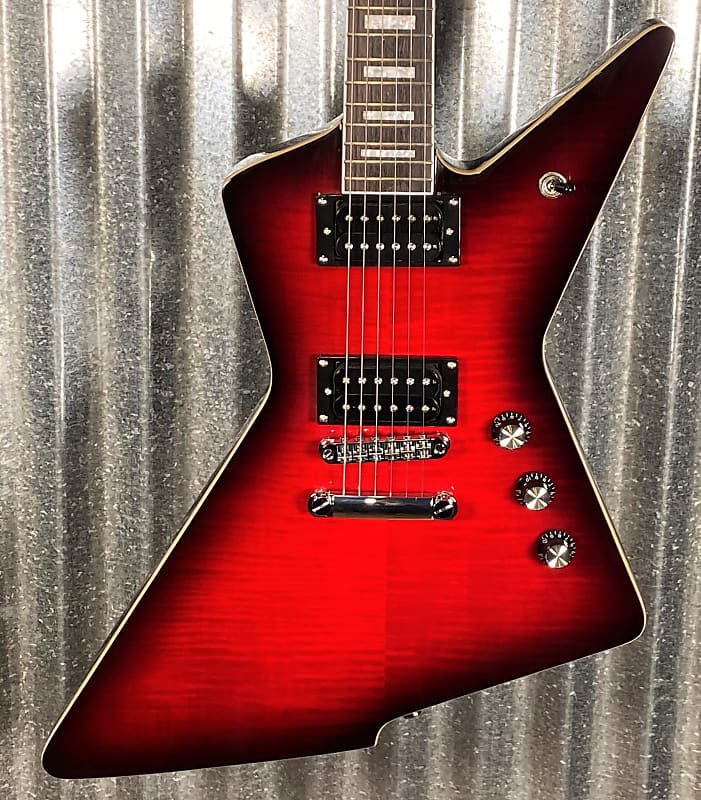 Westcreek Revenge Explorer Flame Transparent Red Burst #0310 | Reverb